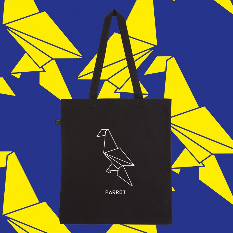 SHOPPER BAG borsa ORIGAMI PARROT...